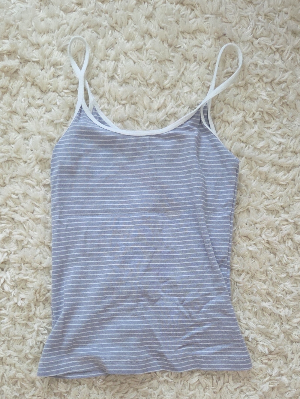 Women’s Striped Spaghetti Strap Tank Top - Blue/White